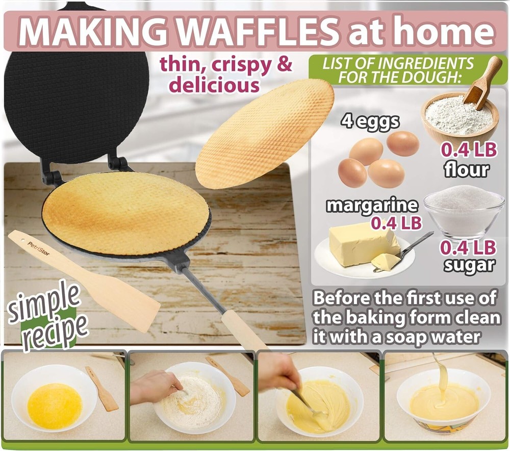 Waffle Maker Round Form Non-Stick Waffle Cone Maker
