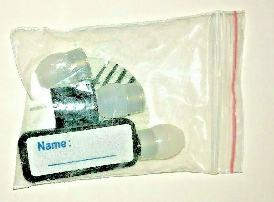 Stethoscope Ear Tips & Replacement Diaphragms 1.75", w/ Plastic Name Holder, New
