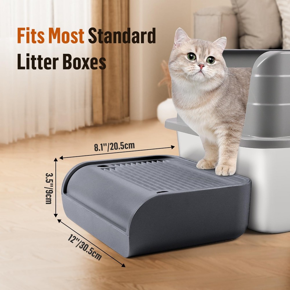 Bartuke Bartuke Cat Litter Box Step, Cat Litter Ramp Mat with Filter Function...