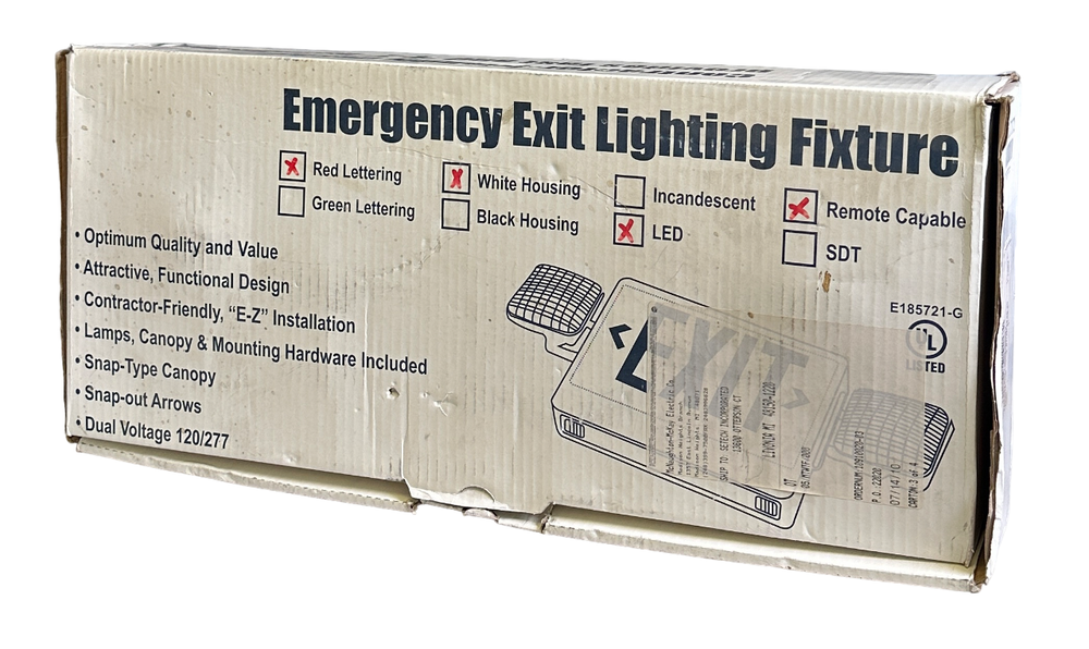 NEW EMERGENCY EXIT LIGHTING FIXTURE TXFCXTEU2RW2RC LED REMOTE CAPABLE EXIT SIGN