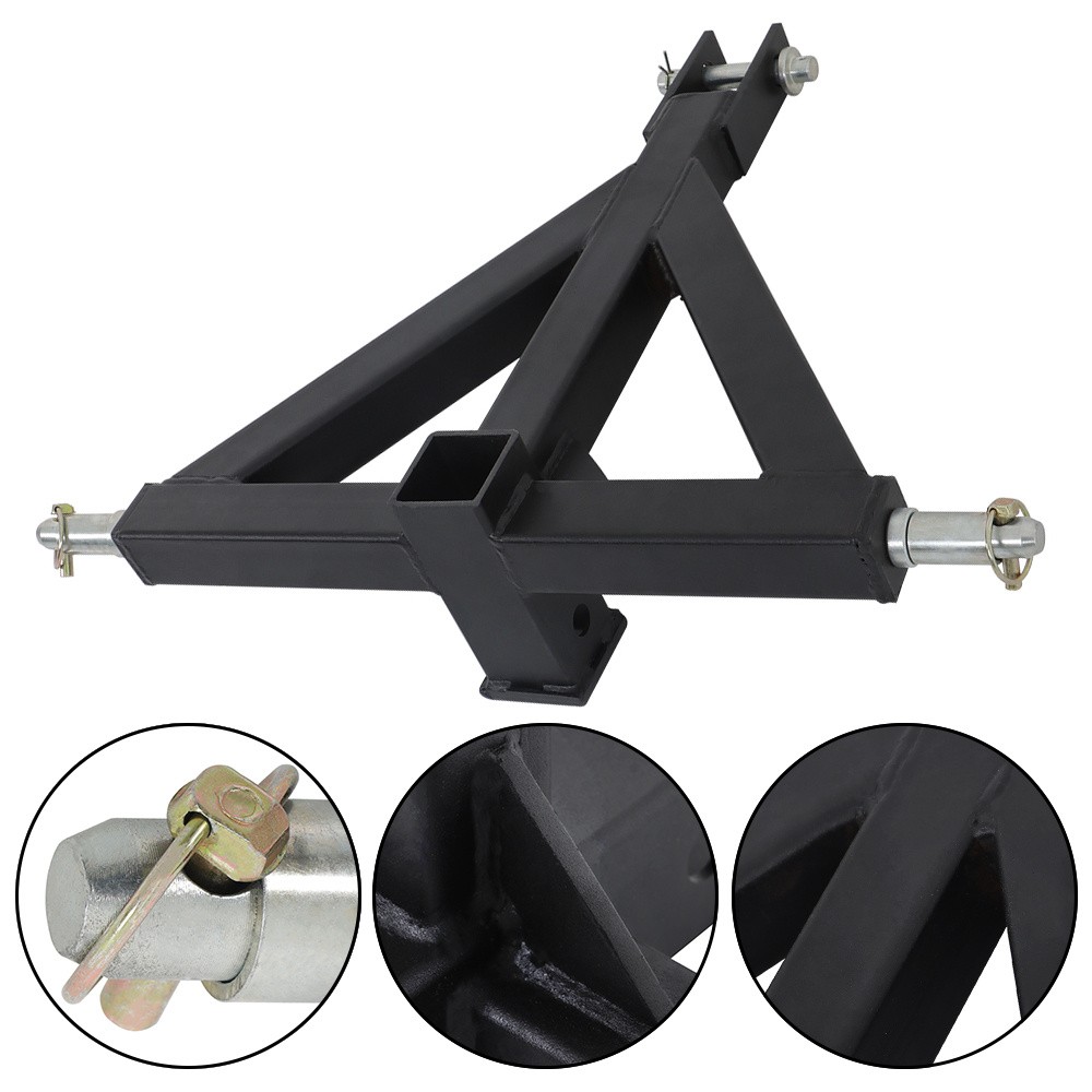 3 Point Hitch Attachment 2" Receiver Trailer Drawbar Adapter Category 1 Tractor
