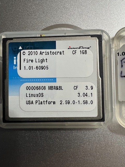 Aristocrat software  "Fire Light"  Viridian MK7