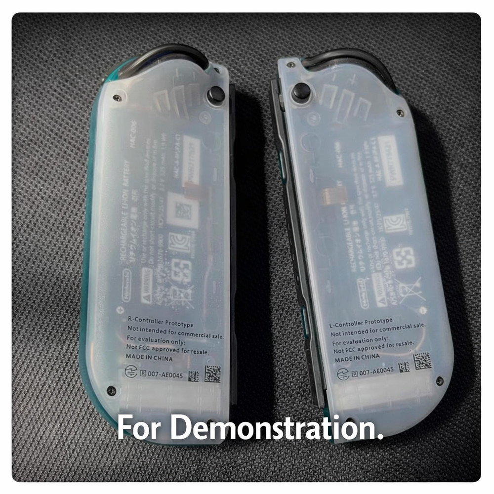 Nintendo Switch Joy Con Prototype OEM Evaluation Shell Replacement - Clear Green