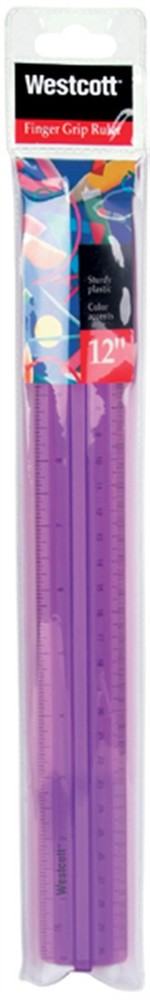 Westcott Finger Grip Ruler 12"-Assorted Colors