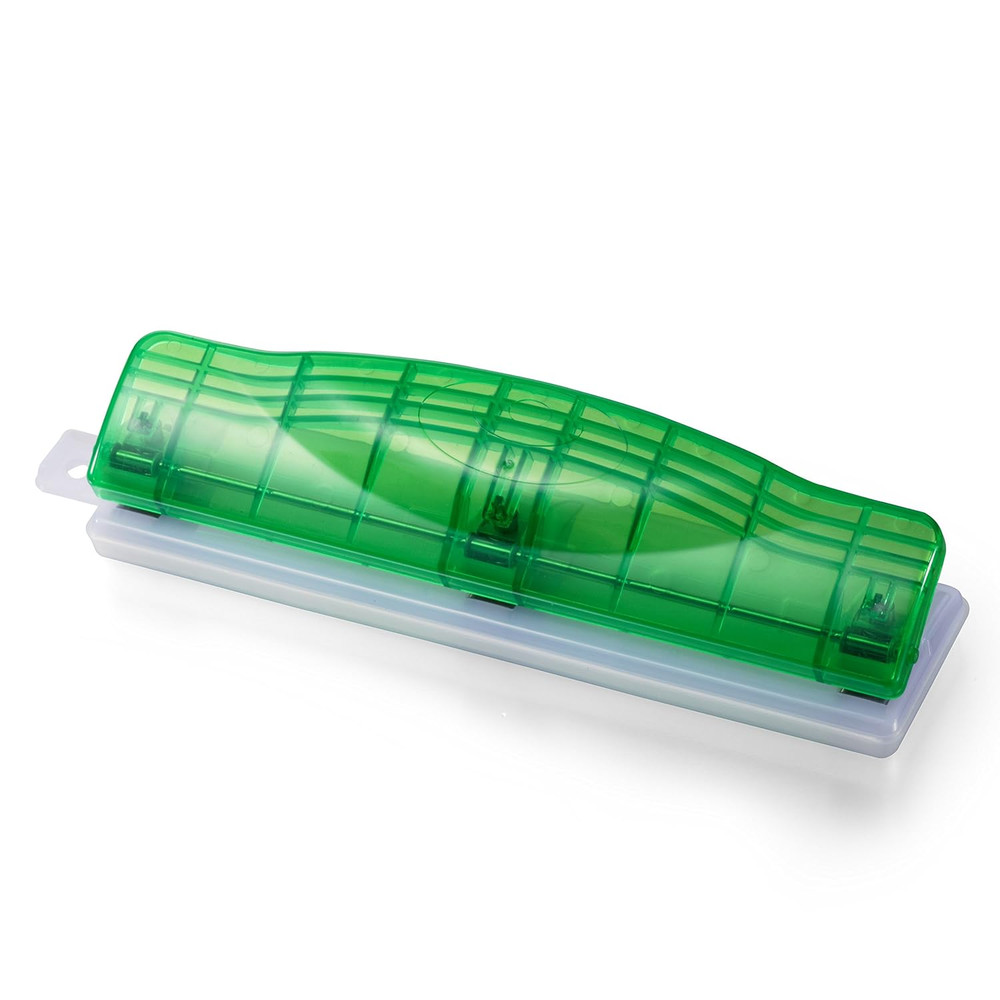 Translucent Plastic 3 Hole Punch, 8 Sheet Capacity, Comes in Assorted Translu...