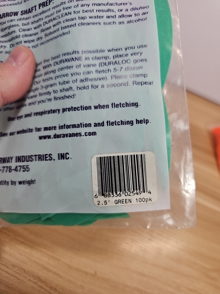 Norway Duravanes 2.5" Green - 100 pack