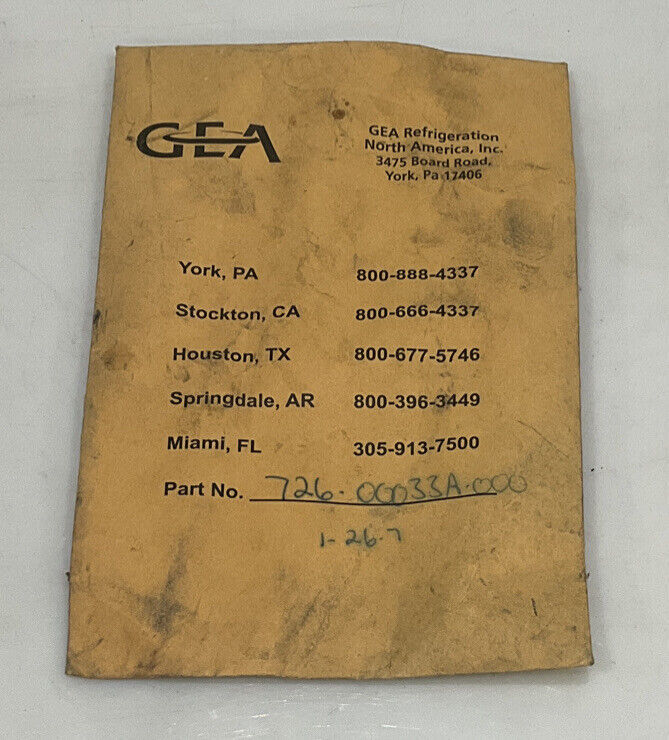 GEA 726-00033A-000 REFRIGERATION