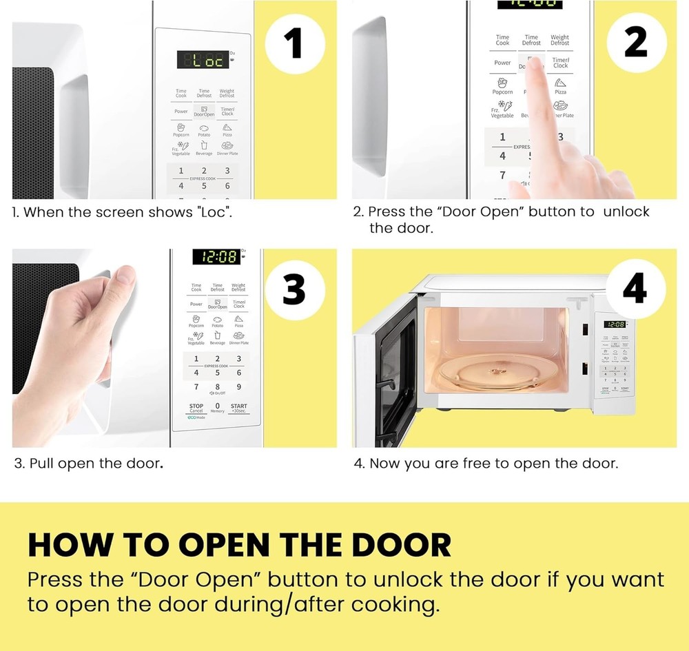 Energy-Efficient 700W Countertop Microwave with Sound Control & ECO Function