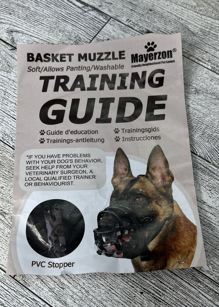 Dog Muzzle With Slow Feeder Pad Basket Muzzle Large Dogs Training Easy Fit