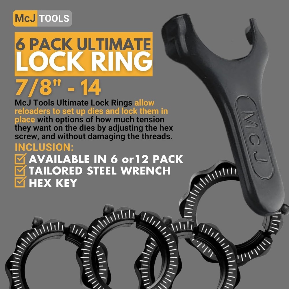 Reloading Die Lock Rings 2nd Gen 6pack