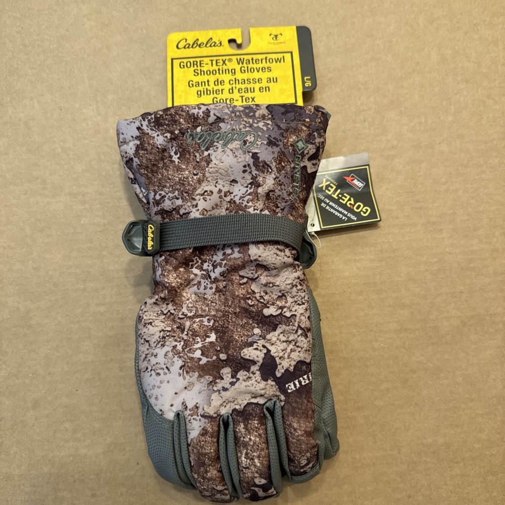 Cabelas GORE-TEX Shooting Gloves Prairie Camo Size Large-New With Tags