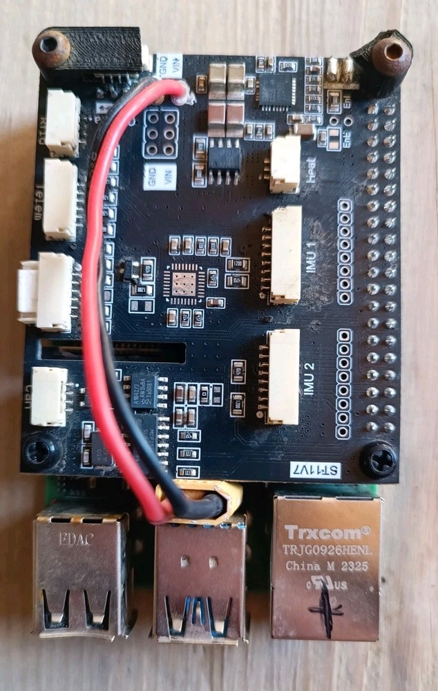 Raspberry Pi based controller with expansion board for heater and fan control.