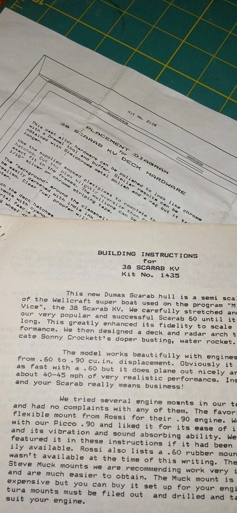 DUMAS BUILDING INSTRUCTIONS, DUMAS SCARAB