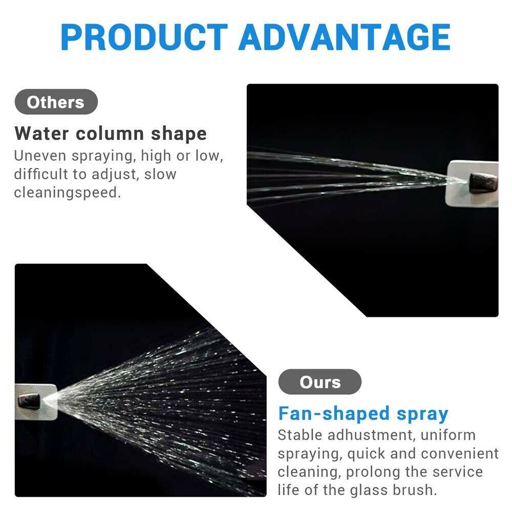 2Pc Car Auto Window Windshield Washer Spray Wiper Sprinkler Nozzle Universal Jet