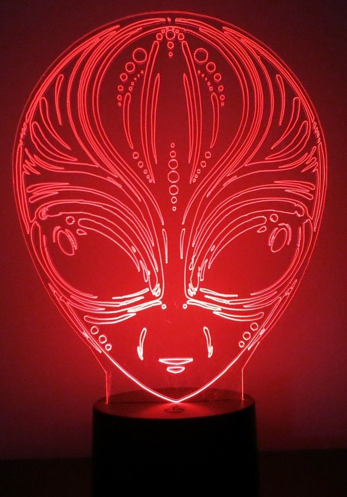 Alien Night Light Personalized FREE Light Up 3D Illusion LED Night Lamp