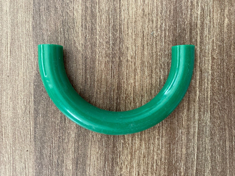 HEWI Plastic Green Arc Drawer Pull Handle Midcentury Modern Original 1970s 70mm