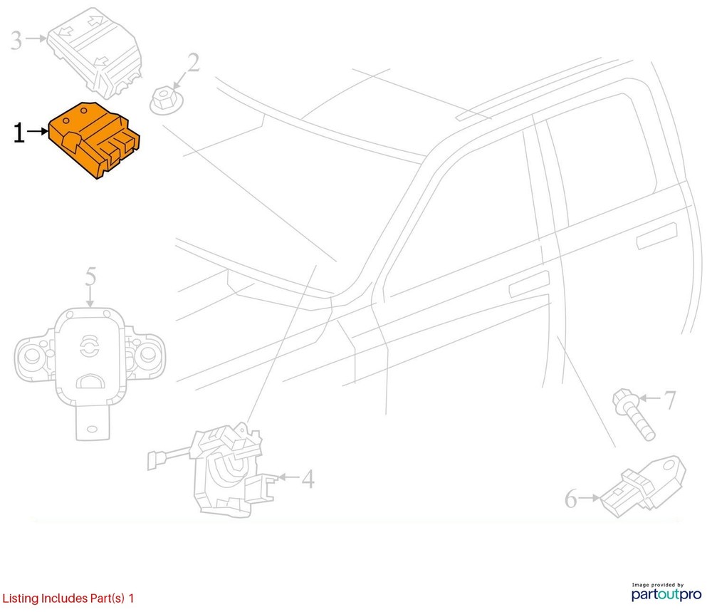 17 DODGE RAM 1500 SRS BAG MODULE REGULAR CAB 68303217AA