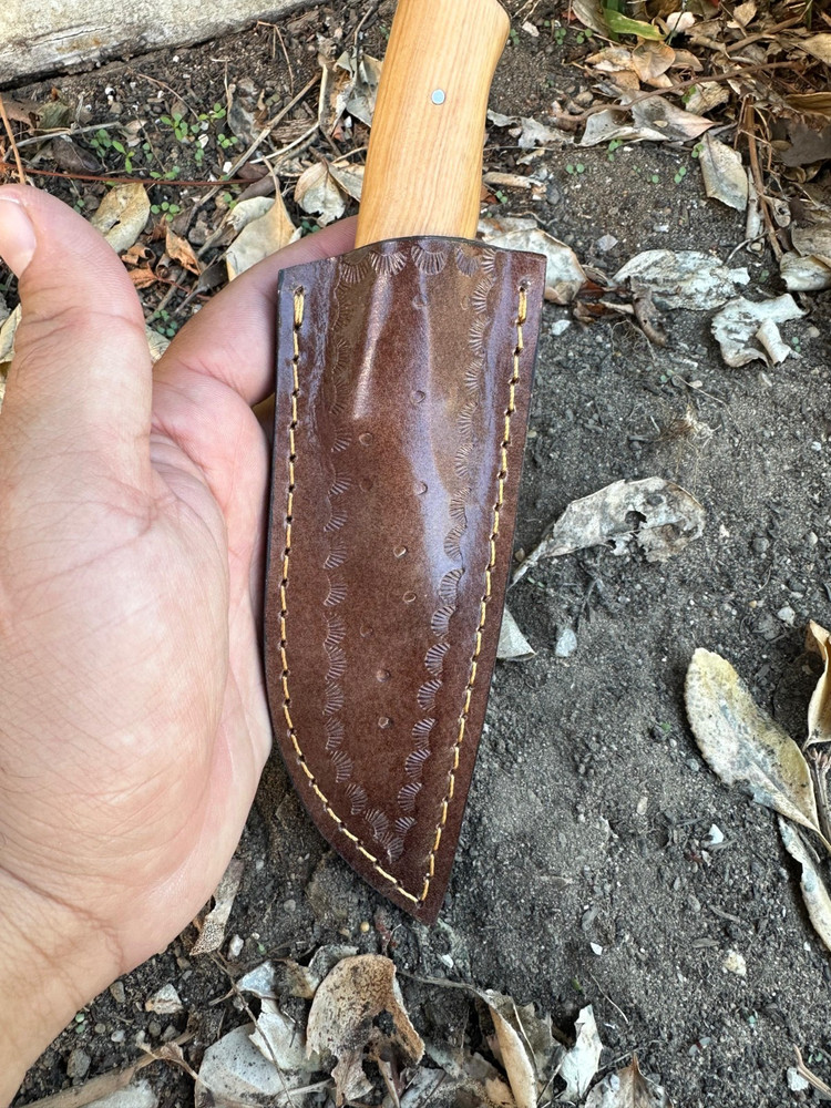 GENUINE LEATHER HAND CRAFTED BELT SHEATH HOLSTER FIXED BLADE KNIFE & Multi-tool