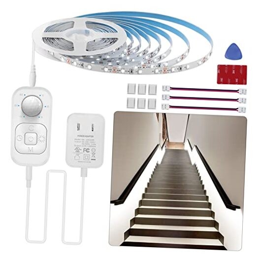 Motion Sensor Lights Indoor Plug-in LED 16.4FT 1 PACK Cold White 16.4ft 1 Pack