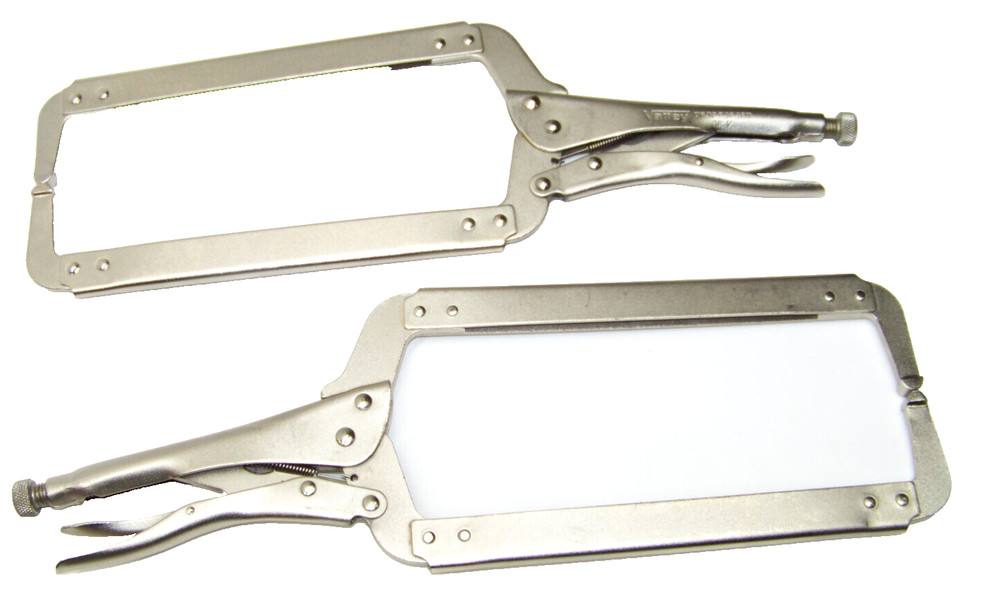 2 pc 18" Locking C Clamp Regular End Tips Welding Locking Pliers Clamps Tool Set
