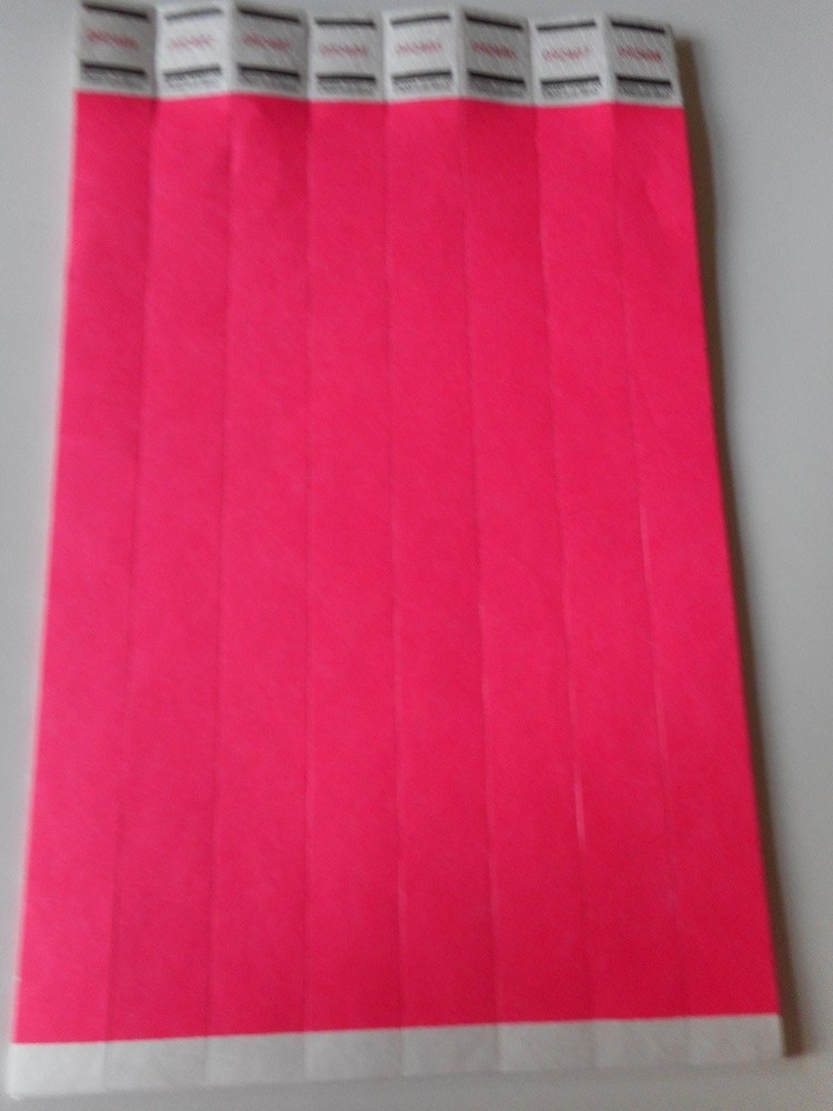 Solid Tyvek Wristbands Event Party 3/4" Consecutive 50 100 250 500 1000