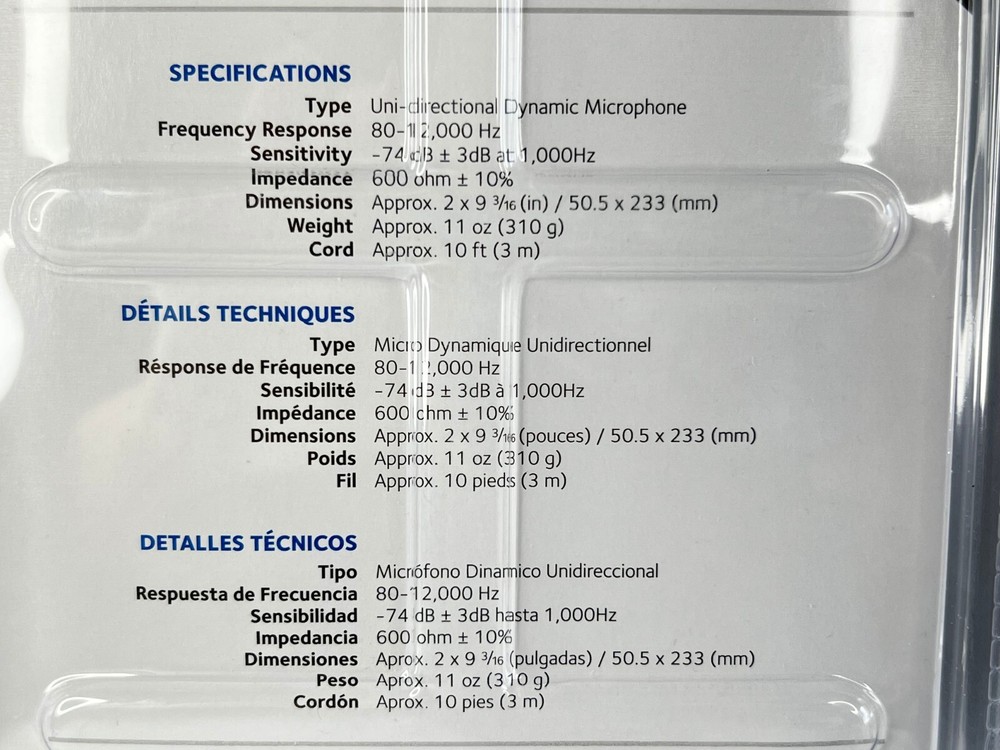 Singing Machine Unidirectional Dynamic Karaoke Microphone + Adapter - SMM205 NEW