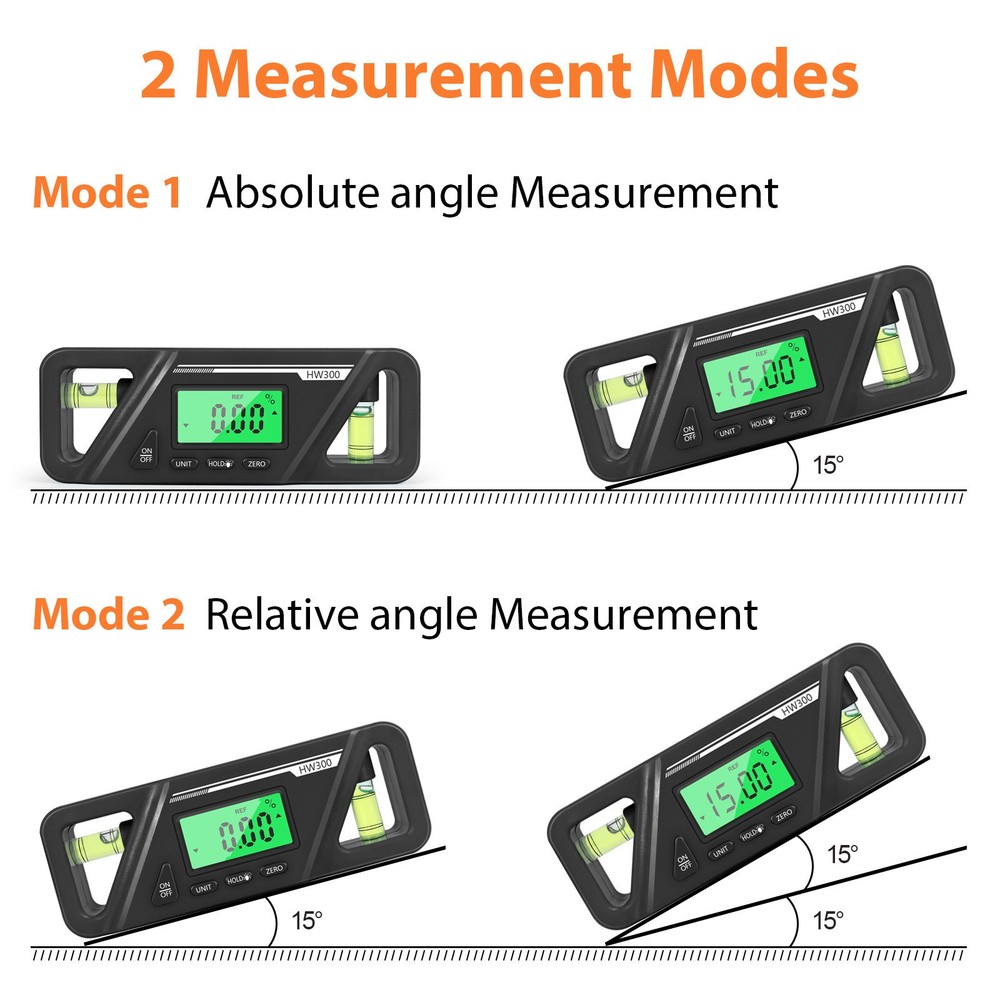 1 PC Portable Magnetic Digital Level Tool Inclinometer Protractor Measuring Tool