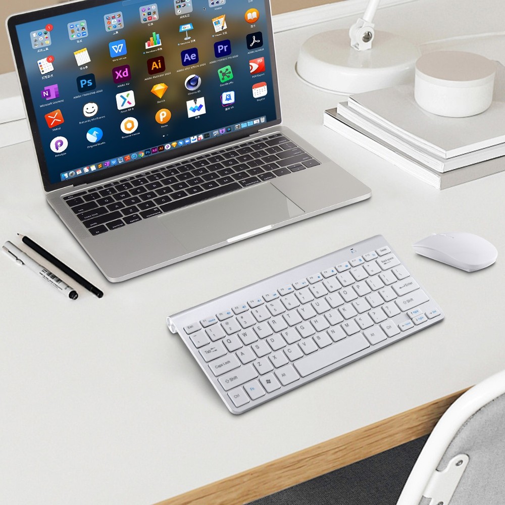 Keyboard and Mouse Waterproof Wireless Combo Ergonomic for Laptop Computer PC