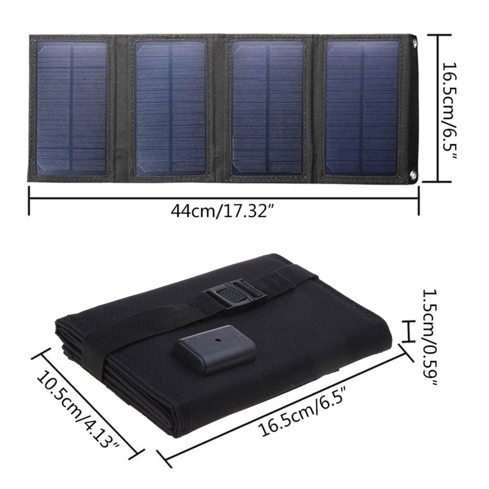 100W Foldable Solar Panel - 5V USB, Waterproof, Portable, Small