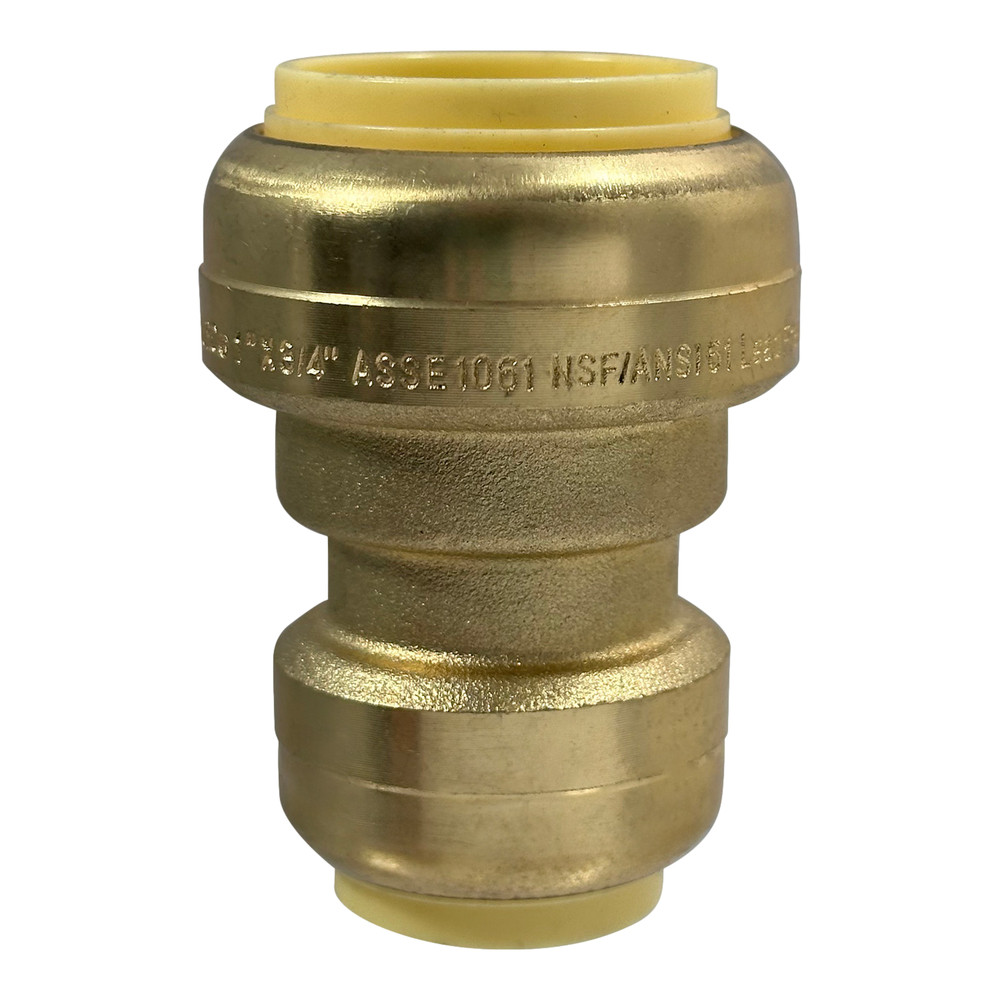 1 Pack- 1" X 3/4" Push Fit Reducing Coupling, 1 x 3/4 Push to Connect Coupling