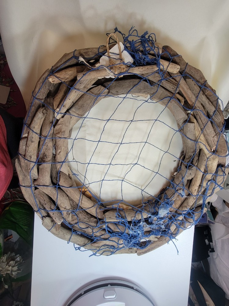 Handmade Nautical Shell And Driftwood Wreath