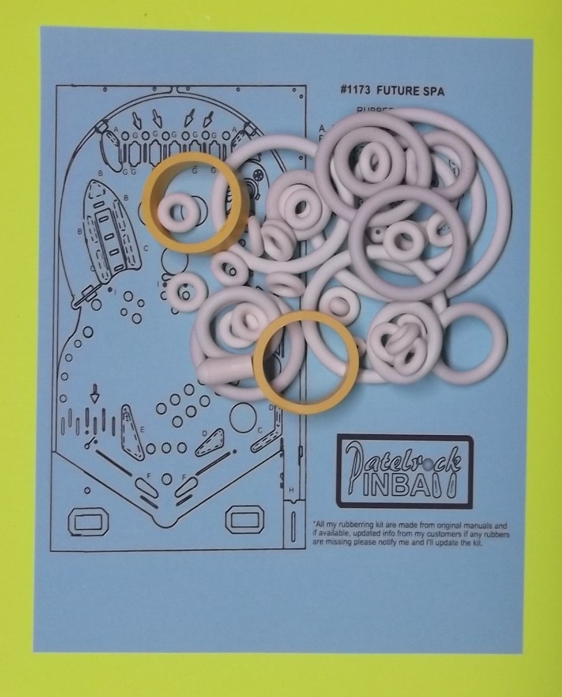 1979 Bally Future Spa Pinball Machine Rubber Ring Kit