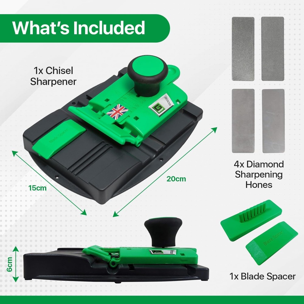 G Sharp Edge Chisel Sharpener Kit 3mm-85mm Blades Lightweight & Portable