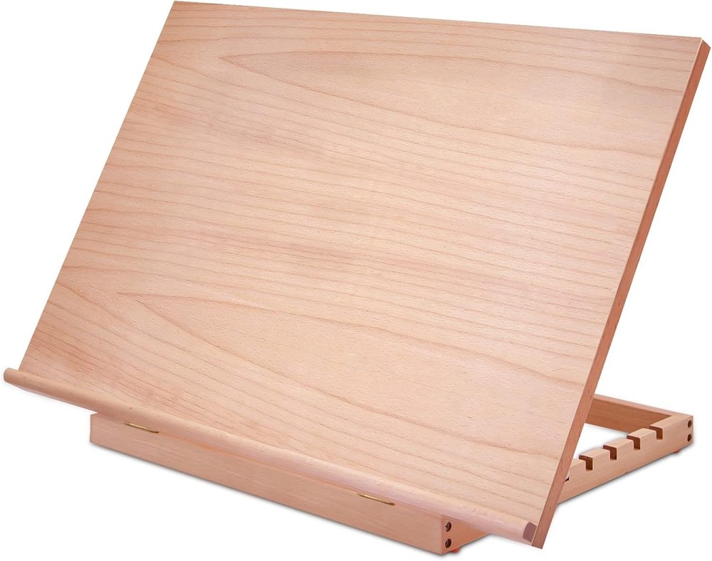 Large Artist Drawing & Sketching Board 6 Position Adjustable Wood Drafting Table