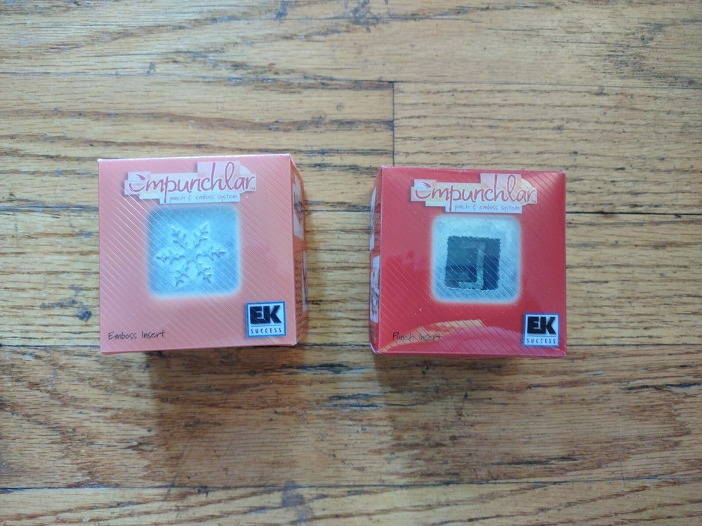 Empunchlar Butterfly Emboss System Insert Snowflake And Deckle Square New