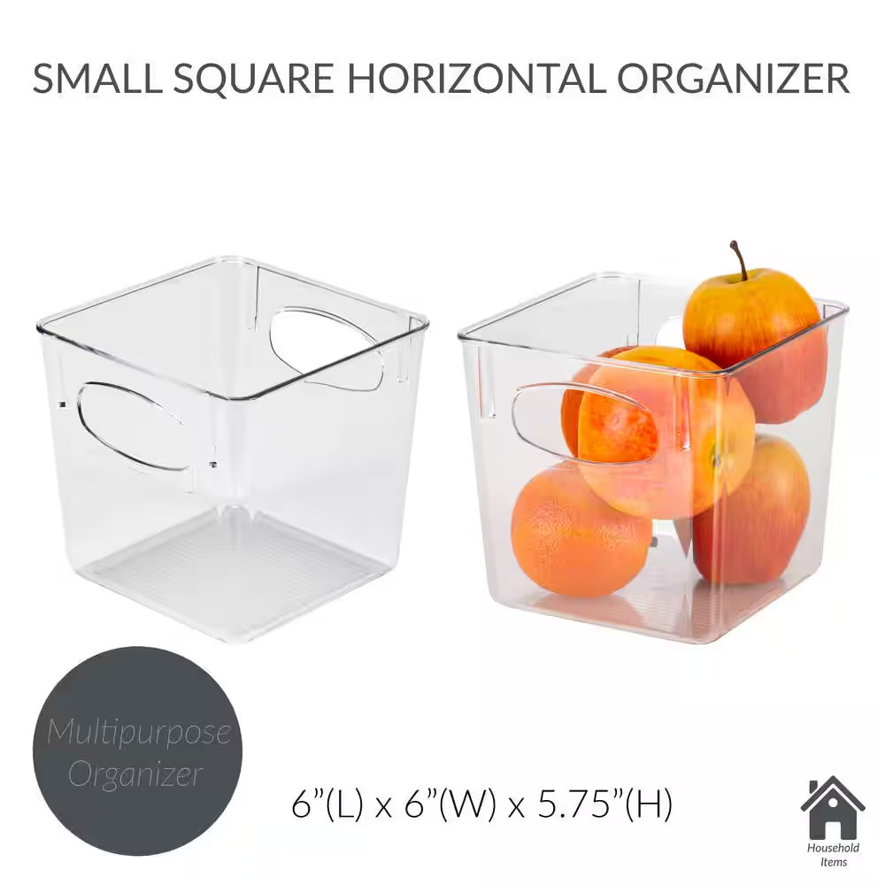 Small Square Horizontal Organizer in Clear