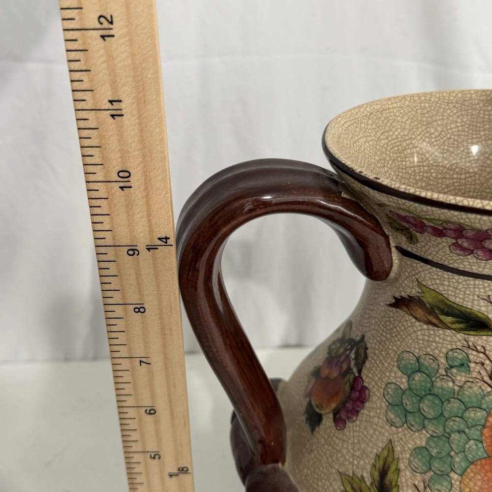 VINTAGE POTTERY PITCHER Fruit