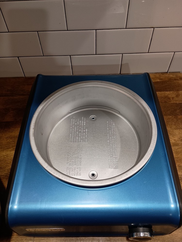 Crock Pot Hook Up 2-Quart Round Slow Cooker Blue SCCPMD2-BL Connectable Tested