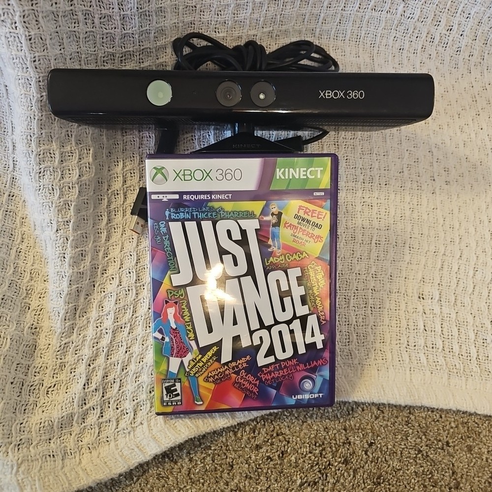 Microsoft Xbox 360 Kinect Motion Sensor Bar ~ w Just Dance 2014 Working & Clean