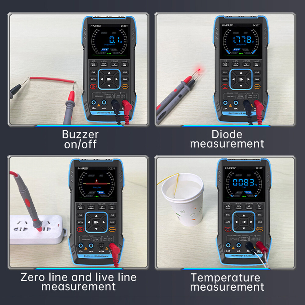 FNIRSI 2C23T Handheld Digital Oscilloscope Multimeter+ Function Signal Generator
