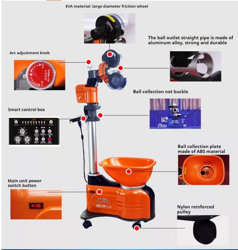 E6 Domestic Automatic Ball Machine Automatic Recirculating Table Tennis Robot