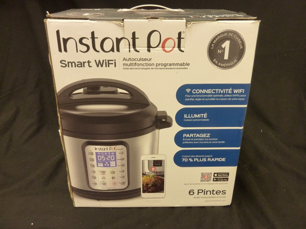 INSTANT POT SMART WiFi - 6 QUART ELECTRIC PROGRAMMABLE PRESSURE COOKER OPEN BOX