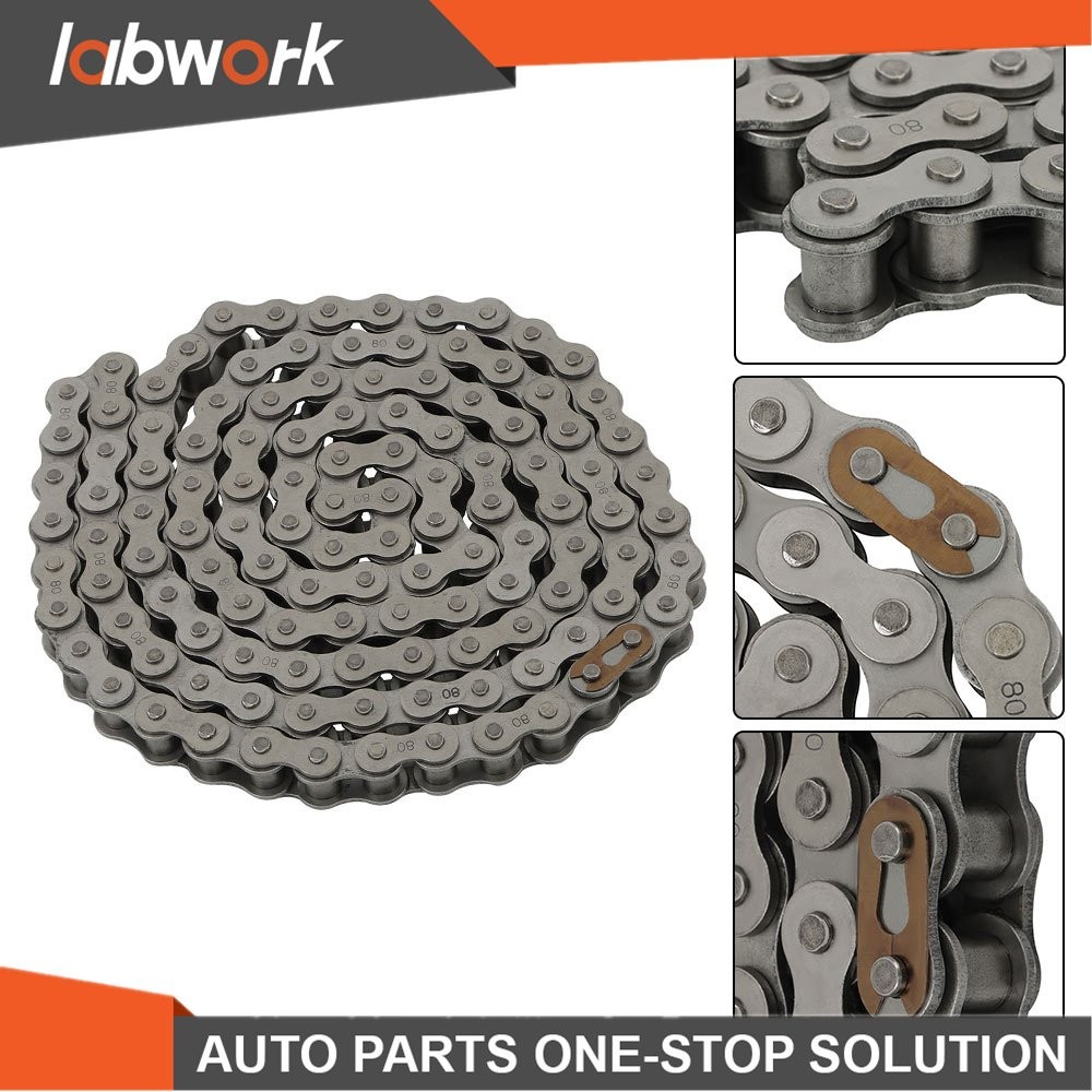 Labwork #80 Heavy Duty Roller Chain × 10 Feet With 1 Connector