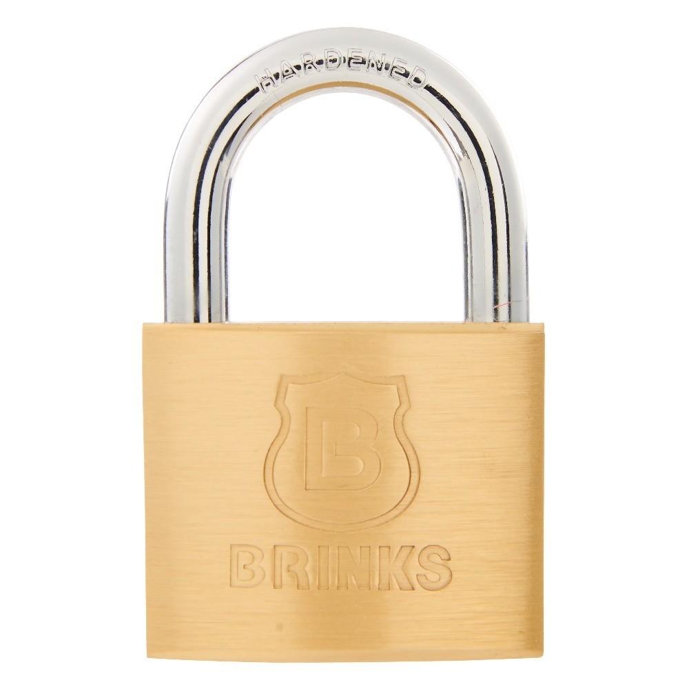 40mm Solid Brass Keyed Padlock 7/8 Inch Shackle Heavy Duty Security Lock 2-Pack