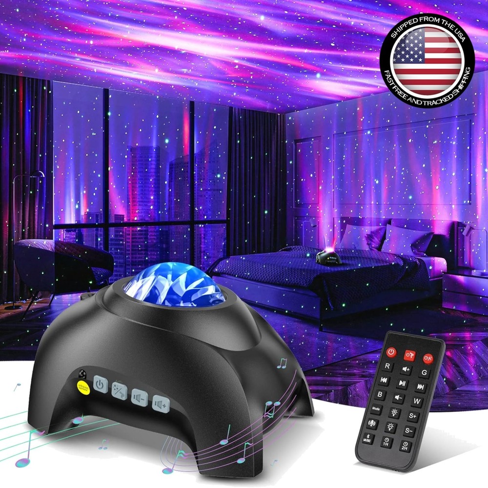 Transform Your Space with Northern Galaxy Light Projector & Bluetooth Speaker