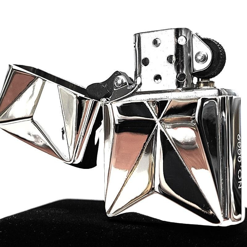 Zippo Luxury Metal Silver Mirror Finish 2 Sided Processing Limited Serial Number