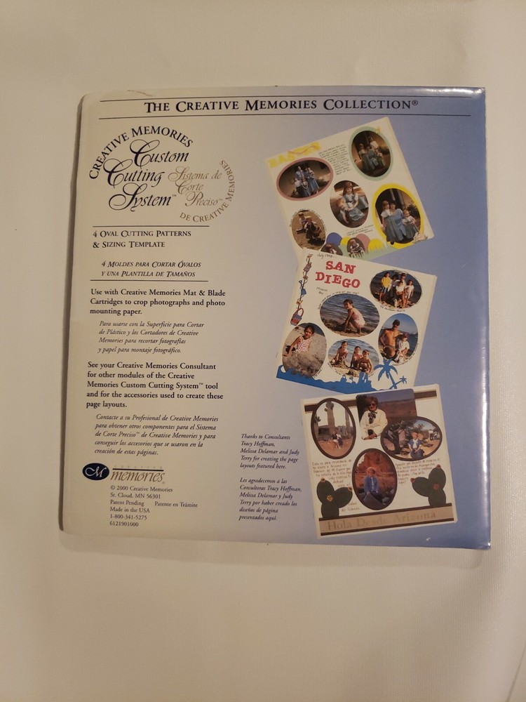 Creative Memories Oval Custom Cutting System Patterns NEW SEALED