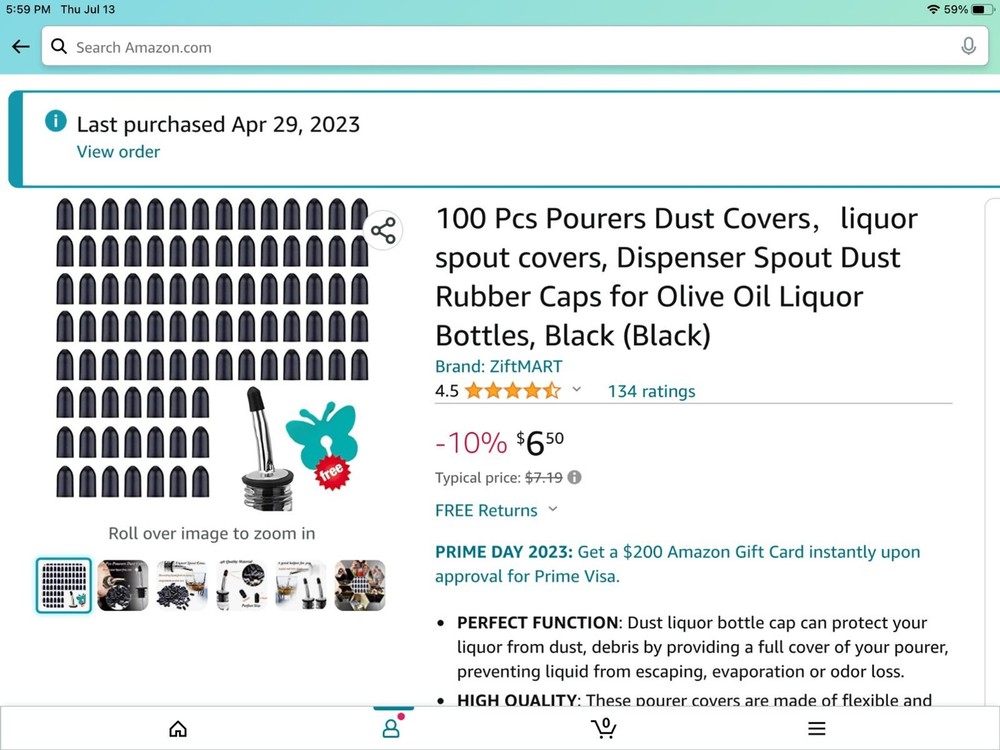 100 peice dust cover pour spout