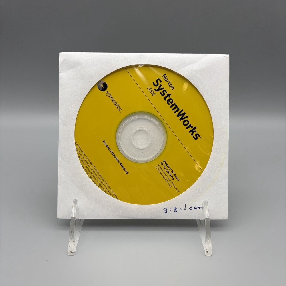 Norton SystemWorks 2006 Standard Edition Windows XP Software CD-ROM W/ Key