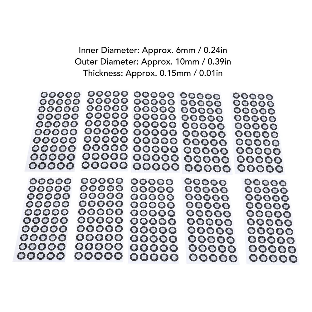 500Pcs Scanning Marker 6mm ID 10mm OD Reference Point Diffuse Reflection Part